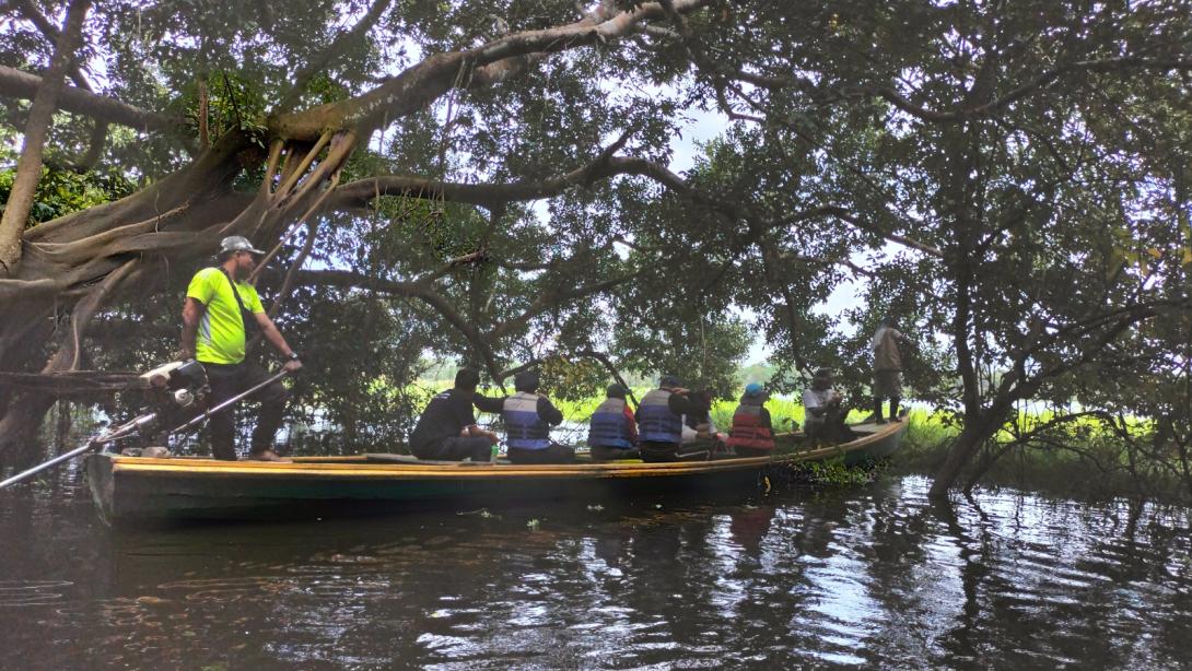 Canoa transporte de turistas 